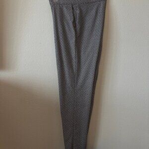 Women's dark navy checked pants, slim ankle, size 18T